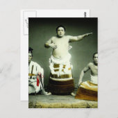  Japans Sumo Wrestlers Oud Japan Briefkaart (Voorkant / Achterkant)