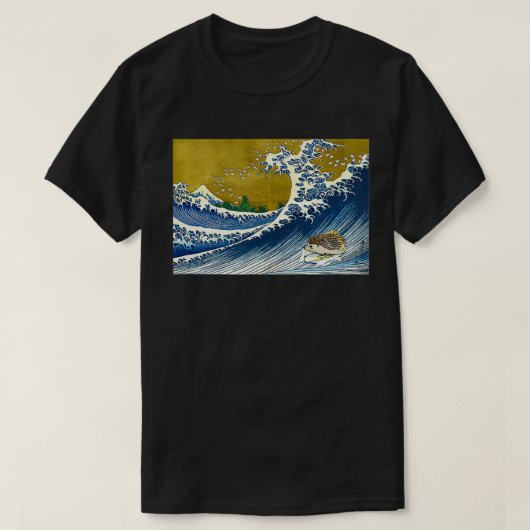 Japans Surfen Hedgehog Art T-shirt (Design voorkant)