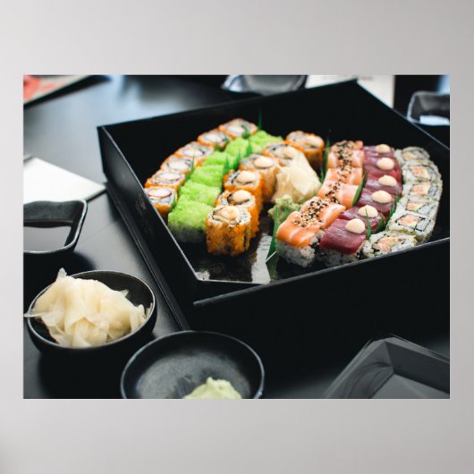 Japans Sushi Bento Box Asian Food Poster (Voorkant)
