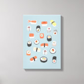 Japans Sushi Blue Canvas Afdruk (Voorkant)