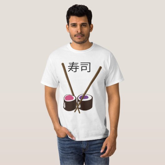Japans Sushi Chopsticks T-shirt (Voorkant volledig)