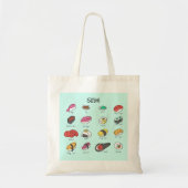 Japans sushi collectie op een je canvas tas! tote bag (Voorkant)