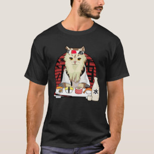 Japans Sushi kattenkers bloesem kawaii T-shirt