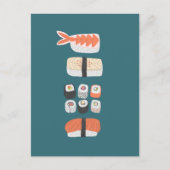 Japans Sushi Nigiri Maki Roll Briefkaart (Voorkant)