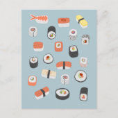 Japans Sushi Nigiri Maki Roll Briefkaart (Voorkant)
