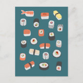 Japans Sushi Nigiri Maki Roll Briefkaart (Voorkant)