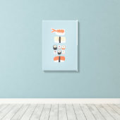Japans Sushi Nigiri Maki Roll Canvas Afdruk (Insitu (Houten vloer))