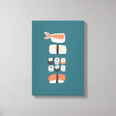 Japans Sushi Nigiri Maki Roll Canvas Afdruk (Voorkant)