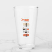 Japans Sushi Nigiri Maki Roll Glas (Voorkant)