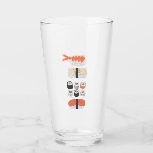 Japans Sushi Nigiri Maki Roll Glas (Voorkant)
