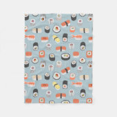 Japans Sushi Nigiri Maki Roll Pattern Fleece Deken (Voorkant)