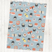 Japans Sushi Nigiri Maki Roll Pattern Fleece Deken