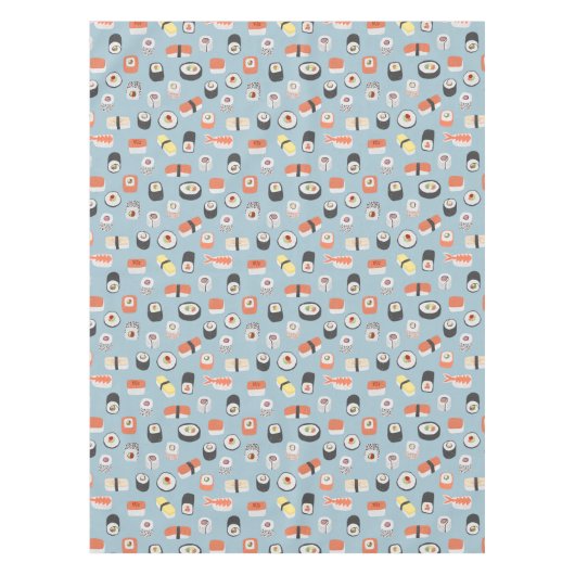 Japans Sushi Nigiri Maki Roll Pattern Tafelkleed (Voorkant)
