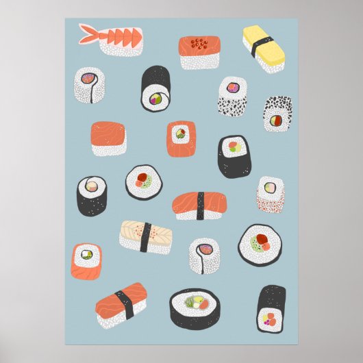 Japans Sushi Nigiri Maki Roll Poster (Voorkant)