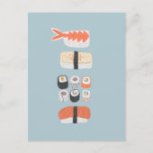 Japans Sushi Nigiri Maki Roll Stack Briefkaart (Voorkant)