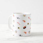 Japans Sushi Pattern Koffiemok (Voorkant links)