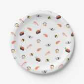 Japans Sushi Pattern Papieren Bordje (Voorkant)