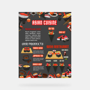 Japans sushi restaurant acryl bord