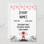 Japans sushi restaurant evenement en inauguratie kaart (Voorkant)