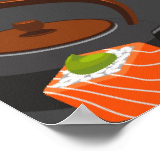 Japans sushi restaurant poster (Hoek)