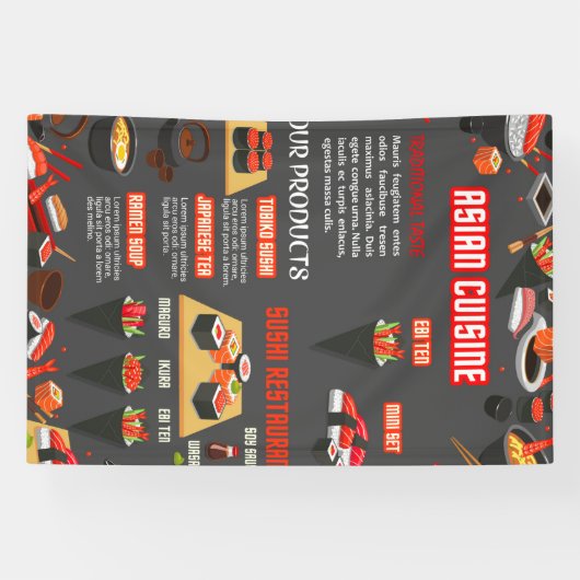 Japans sushi restaurant spandoek (Horizontaal)