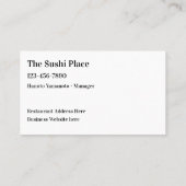 Japans Sushi Restaurant Visitekaartje (Achterkant)