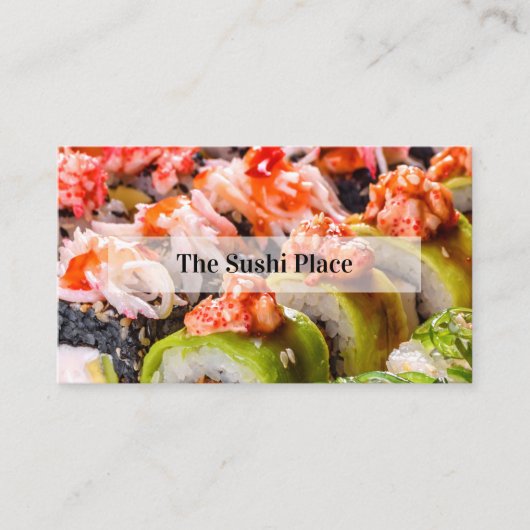 Japans Sushi Restaurant Visitekaartje (Voorkant)