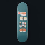 Japans Sushi Skateboard<br><div class="desc">Sushi,  nigiri en maki rollen heerlijke voedselkunst voor hen die graag Japanse keuken eten.</div>