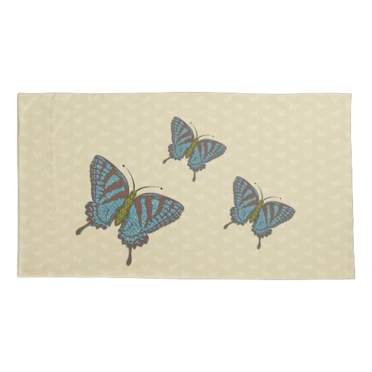 Japans Swallowtail Kussensloop (Achterkant)