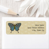 Japans Swallowtail retour adres label (Insitu)