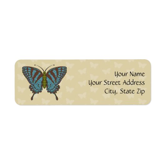 Japans Swallowtail retour adres label (Voorkant)