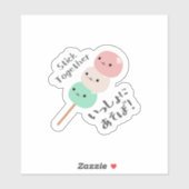 Japans Sweet Dango Trio Kawaii Sticker (Vel)