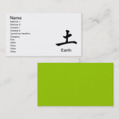 Japans symbool voor de aarde veroorzaakt het milie visitekaartje (Voorkant / Achterkant)