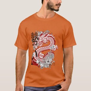 Japans T-shirt met draak