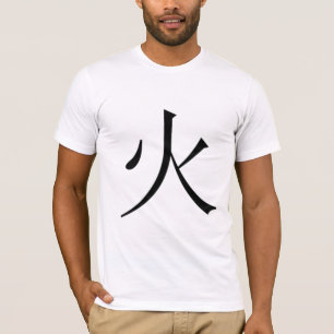 Japans T-shirt voor brandsymbool