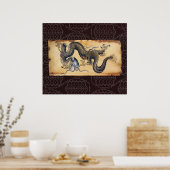 Japans Tattoo Art Dragon - Afdrukken Poster (Keuken)