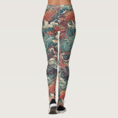 Japans Tattoo Art Twin Dragons Leggings (Achterkant)