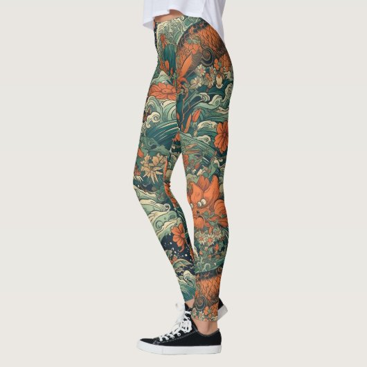 Japans Tattoo Art Zee Creatures Leggings (Links)