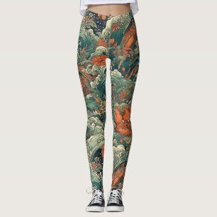 Japans Tattoo Art Zee Creatures Leggings