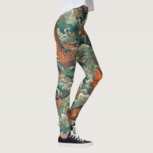 Japans Tattoo Art Zee Creatures Leggings (Rechts)