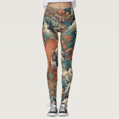 Japans Tattoo Art Zee Creatures Leggings (Voorkant)