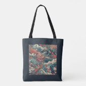 Japans Tattoo Art Zee Draken Tote Bag (Achterkant)