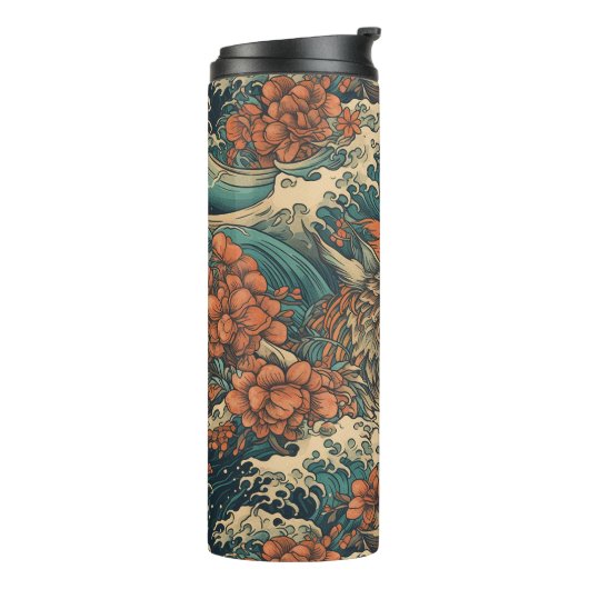 Japans Tattoo Art Zee Monster Thermosbeker (Gedraaid links)