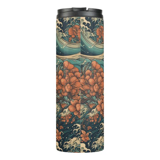 Japans Tattoo Art Zee Monster Thermosbeker (Achterkant)