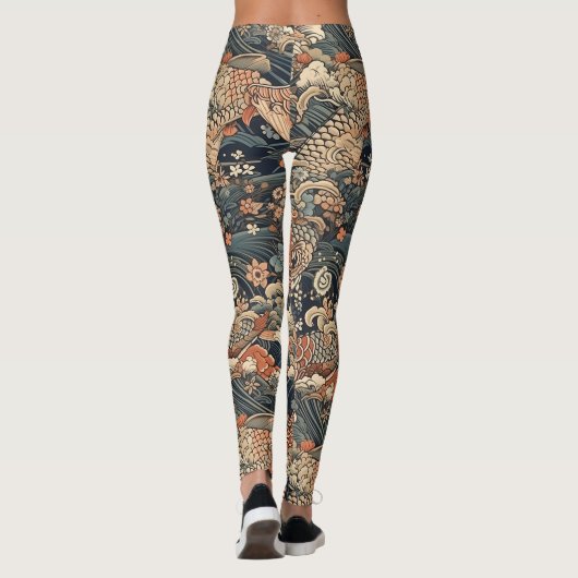 Japans Tattoo Art Zee Monsters Leggings (Achterkant)