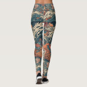 Japans Tattoo Art Zee Monsters Leggings (Achterkant)