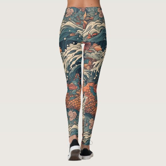 Japans Tattoo Art Zee Monsters Leggings (Achterkant)