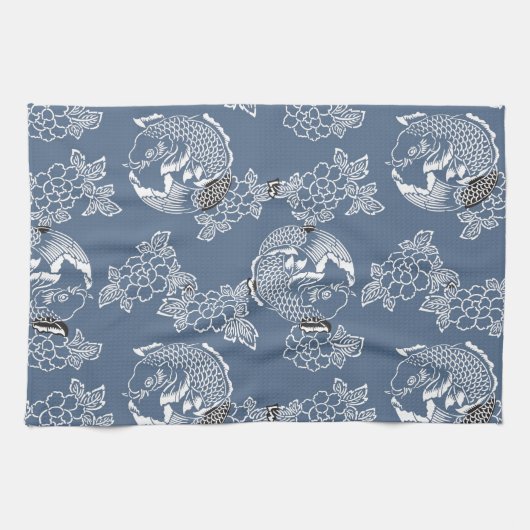 Japans Tattoo Koi (Carp) Theedoek (Horizontaal)