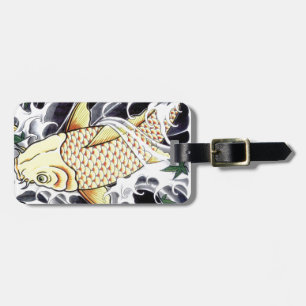 Japans Tattoo Koi Fish Design Bagagelabel