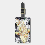 Japans Tattoo Koi Fish Design Bagagelabel (Voorkant verticaal)